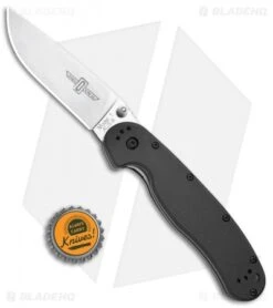 Ontario RAT Model 1 Liner Lock Knife Black (3.625" Satin) 8848SP -Elite Folds Ontario RAT Model 1 Blk 8848SP BHQ 5404 jr bottlecap 2