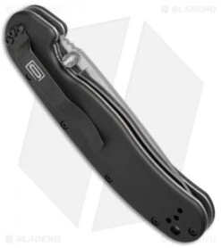 Ontario RAT Model 1 Liner Lock Knife Black (3.625" Satin) 8848SP -Elite Folds Ontario RAT Model 1 Blk 8848SP BHQ 5404 jr side