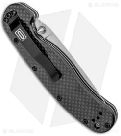 Ontario RAT Model 1 Liner Lock Knife G-10/Carbon Fiber (3.6" D2 Satin) 8867CF -Elite Folds Ontario RAT Model 1 LL CF Satin ON8860OR BHQ 101813 jr side
