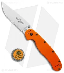 Ontario RAT Model 1 Liner Lock Knife Orange (3.6" Satin AUS-8) O8848OR -Elite Folds Ontario RAT Model 1 LL Orange Satin ON8848OR BHQ 101811 jr bottlecap