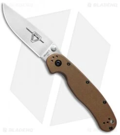 Ontario RAT Model 2 Liner Lock Knife Coyote Brown Nylon (3" Satin D2) 8828CB