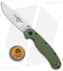 Ontario RAT Model 2 Liner Lock Knife OD Green Nylon (3" Satin D2) 8828OD -Elite Folds Ontario RAT Model 2 LL OD Green Satin D2 ON8828OD BHQ 79699 jr bottlecap