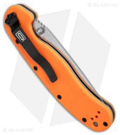 Ontario RAT1 Liner Lock Knife Orange (3.6" Satin D2) ON8848OR -Elite Folds Ontario RAT1 LL Orange Satin BHQ 117421 jr side
