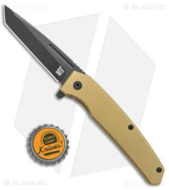 Ontario Ti22 Equinox Frame Lock Knife Bronze Titanium (3" Black) -Elite Folds Ontario Ti22 Equinox FL Bronze Ti Black BHQ 140245 jr bottlecap