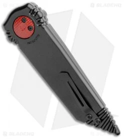 Paragon Dredd Lock Knife Black Aluminum (4" Red Tanto) -Elite Folds Paragon Dredd Lock Black Aluminum Red Tanto B CRB DE BHQ 103186 jr side