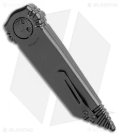 Paragon Dredd Lock Knife Black Aluminum (4" Two Tone Tanto Serrated ) -Elite Folds Paragon Dredd Lock Black Aluminum TT Tanto Serr BHQ 109159 jr side