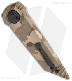 Paragon Dredd Lock Knife Desert Granite Tan Camo Aluminum (4" Camo Tanto) -Elite Folds Paragon Dredd Lock Desert Granite Camo Aluminum Camo Tanto BHQ 118919 jr side