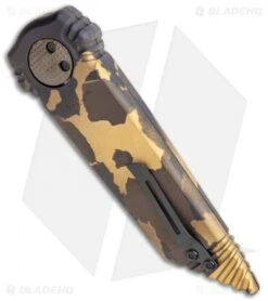 Paragon Dredd Lock Knife Gold Granite Gold Camo Aluminum (4" Camo Tanto) -Elite Folds Paragon Dredd Lock Gold Granite Camo Aluminum Camo Tanto BHQ 118923 jr side