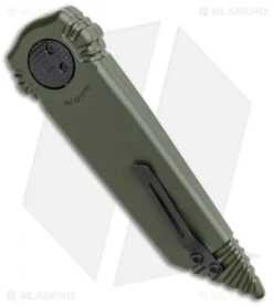 Paragon Dredd Lock Knife OD Green Aluminum (4" Black Tanto) -Elite Folds Paragon Dredd Lock OD Green Aluminum Black Tanto DREDD ODG CB DE BHQ 103597 jr side