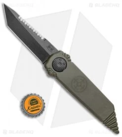 Paragon Dredd Lock Knife OD Green Aluminum (4" Black Tanto Serrated) -Elite Folds Paragon Dredd Lock OD Green Aluminum Black Tanto Serr BHQ 108951 jr bottlecap