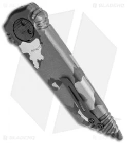 Paragon Dredd Lock Knife Silver Granite Gray Camo Aluminum (4" Camo Tanto) -Elite Folds Paragon Dredd Lock Silver Granite Camo Aluminum Camo Tanto BHQ 118926 jr side