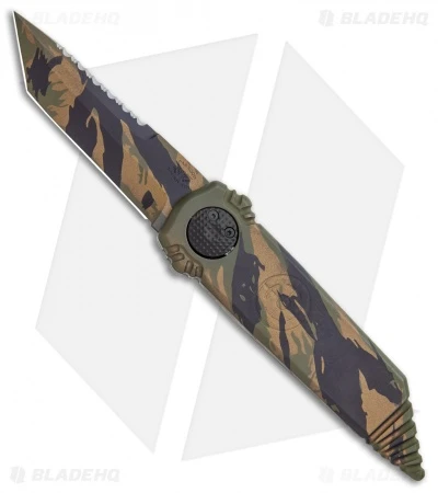 Paragon Dredd Lock Knife Tiger Stripe Green Camo Aluminum (4" Camo Tanto) 1 Paragon Dredd Lock Knife Tiger Stripe Green Camo Aluminum (4" Camo Tanto)