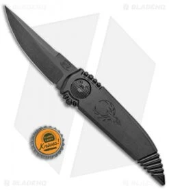 Paragon Phoenix Knife Black Double Edge (3.8" Black Cerakote) -Elite Folds Paragon Phoenix Black Double Edge Black Cerakote DP B CB DE BHQ 101140 jr bottlecap