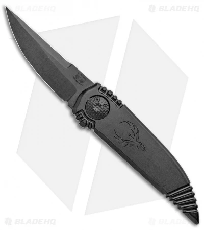 Paragon Phoenix Knife Black Double Edge (3.8" Black Cerakote) -Elite Folds Paragon Phoenix Black Double Edge Black Cerakote DP B CB DE BHQ 101140 jr