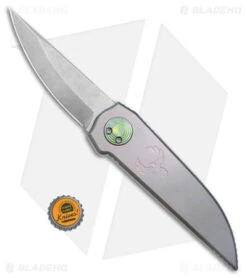 Paragon Phoenix Gravity Knife Green Titanium (3.9" Stonewash S35VN) -Elite Folds Paragon Phoenix Gravity Knife Green Titanium Stonewash S35VN BHQ 180564 KC bottlecap