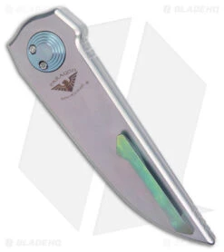 Paragon Phoenix Gravity Knife Green Titanium (3.9" Stonewash S35VN) -Elite Folds Paragon Phoenix Gravity Knife Green Titanium Stonewash S35VN BHQ 180564 KC side