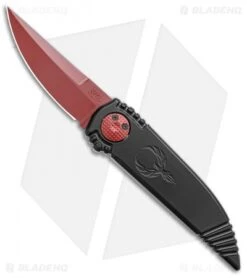 Paragon Phoenix Knife Double Edge Black Aluminum (3.8" Red Cerakote)