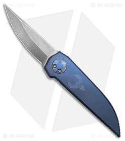 Paragon Phoenix Knife Blue Stonewash Titanium (3.9" Stonewash ) CPM S35VN