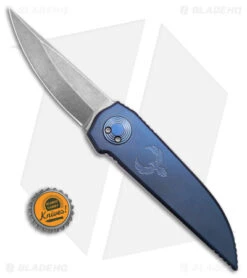 Paragon Phoenix Knife Blue Stonewash Titanium (3.9" Stonewash ) CPM S35VN -Elite Folds Paragon Phoenix Knife Blue SW Ti 3in SW BHQ 180181 td size