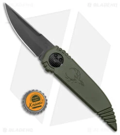 Paragon Phoenix Knife OD Green Double Edge (3.8" Black CG) -Elite Folds Paragon Phoenix Knife OD Green Black Double Edge BHQ 154048 jr bottlecap