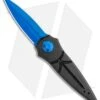 Paragon Warlock Folding Knife Black Aluminum (3.9" Blue)