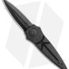 Paragon Warlock Folding Knife Black Aluminum Cross (3.9" Black)