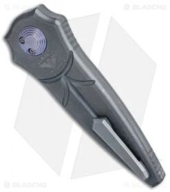 Paragon Warlock Folding Knife Blue Titanium (3.9" Stonewash Sorcerer) -Elite Folds Paragon Warlock Blue Ti Sorcerer BHQ 134030 jr side