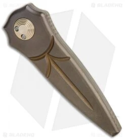 Paragon Warlock Folding Knife Bronze Titanium (3.9" Stonewash) -Elite Folds Paragon Warlock Bronze Ti SW BHQ 134032 jr spine