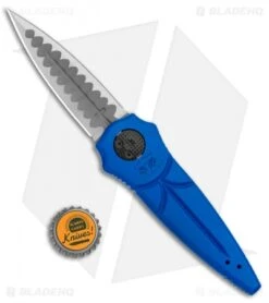 Paragon Warlock Folding Knife Mystic Blue Aluminum (3.9" Satin Sorcerer) -Elite Folds Paragon Warlock Cross Knife Mystic Blue Aluminum Satin SW BHQ 35253 jr bottlecap 2