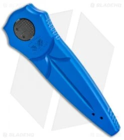 Paragon Warlock Folding Knife Mystic Blue Aluminum (3.9" Satin Sorcerer) -Elite Folds Paragon Warlock Cross Knife Mystic Blue Aluminum Satin SW BHQ 35253 jr spine 2