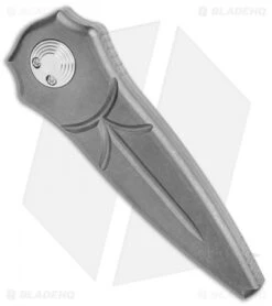 Paragon Warlock Folding Knife Distressed Titanium (3.9" Satin/Gray) -Elite Folds Paragon Warlock Distressed Ti TT BB Satin BHQ 134024 jr spine