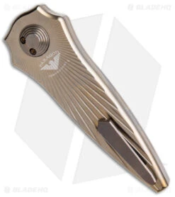 Paragon Warlock Folding Knife Starburst Antique Gold Titanium (Double Ought) -Elite Folds Paragon Warlock Folding Knife Antique Gold Ti Double Ought BHQ 141512 jr side