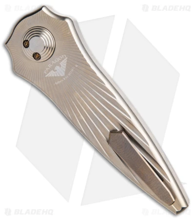 Paragon Warlock Folding Knife Antique Gold Titanium Starburst (3.9" Sorcerer) 3 Paragon Warlock Folding Knife Antique Gold Titanium Starburst (3.9" Sorcerer) - Image 3