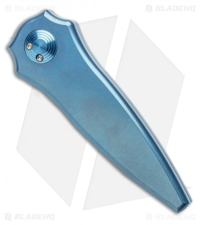 Paragon Warlock Folding Knife Smooth Blue Titanium (3.9" Gray/Satin) 2 Paragon Warlock Folding Knife Smooth Blue Titanium (3.9" Gray/Satin) - Image 2