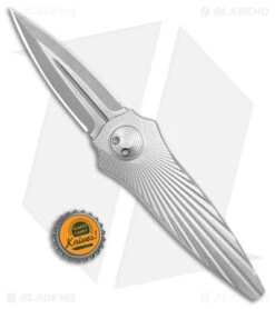 Paragon Warlock Metallic Silver Titanium Starburst (3.9" Gray/Stonewash) -Elite Folds Paragon Warlock Folding Knife Gray Ti Double Edge Gray SW BHQ 176229 jr bottlecap