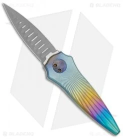 Paragon Warlock Folding Knife Rainbow Titanium Sorcerer (3.9" Gray/Stonewash)