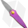 Paragon Warlock Folding Knife Purple Titanium Starburst (3.9" Single Edge)