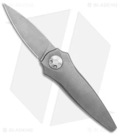 Paragon Warlock Folding Knife Titanium (3.9" Single Edge Stonewash)