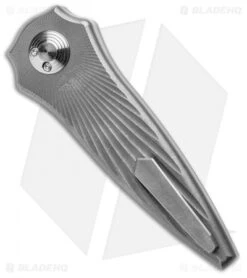 Paragon Warlock Folding Knife Starburst Gray Titanium (3.9" Gray/Satin) -Elite Folds Paragon Warlock Folding Knife Starburst Gray Titanium 3.9 atin BHQ 137114 LS Sidwe