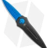 Paragon Warlock Knife Black Aluminum Cross/Shield/Sword (3.9" Blue Sorcerer)
