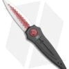 Paragon Warlock Knife Black Al Cross/Shield/Sword (3.9" Red/Satin Sorcerer)