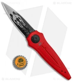 Paragon Warlock Knife Red Aluminum Cross/Shield/Sword (4" Black Flame Sorcerer) 7 Paragon Warlock Knife Red Aluminum Cross/Shield/Sword (4" Black Flame Sorcerer) -Elite Folds Paragon Warlock Knife Red Aluminum Cross Shield Sword TT BHQ 136926 jr bottlecap