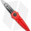 Paragon Warlock Folding Knife Red Aluminum (3.9" Black Flame Sorcerer)