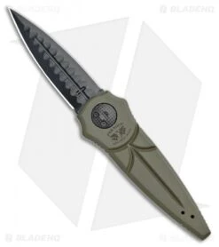 Paragon Warlock Folding Knife OD Green Aluminum (3.9" Black Sorcerer)