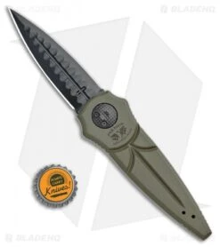 Paragon Warlock Folding Knife OD Green Aluminum (3.9" Black Sorcerer) -Elite Folds Paragon Warlock OD Green Aluminum Black Sorcerer BHQ 69125 jr bottlecap