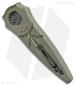 Paragon Warlock Folding Knife OD Green Aluminum (3.9" Black Sorcerer) -Elite Folds Paragon Warlock OD Green Aluminum Black Sorcerer BHQ 69125 jr side