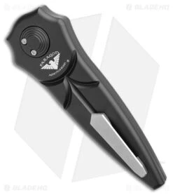 Paragon Warlock-X Folding Knife Black Aluminum (3.9" Satin) -Elite Folds Paragon Warlock X Folding Black Aluminum SW BHQ 177496 jr side