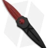 Paragon Warlock-X Folding Knife Black Aluminum (4" Red) Red Hardware