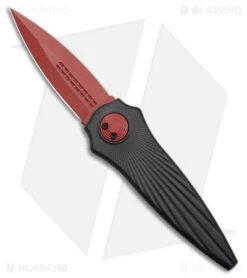 Paragon Warlock-X Folding Knife Star Burst Black Cerakote (4" Red 2-Groove)