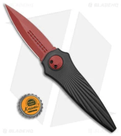 Paragon Warlock-X Folding Knife Star Burst Black Cerakote (4" Red 2-Groove) -Elite Folds Paragon Warlock X Folding Knife Star Burst Cerakote Red 2 Groove BHQ 178866 jr bottlecap